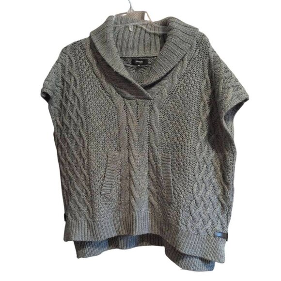 formule Joyen Vest Sweater Gray Wool Blend Ribbed Knit Sleeveless V Neckline - Picture 1 of 7